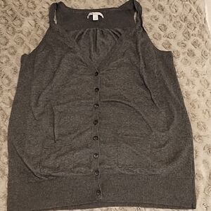 Old Navy Charcoal Button-Front Camisole